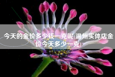 今天的金价多少钱一克呢(温州实体店金价今天多少一克)