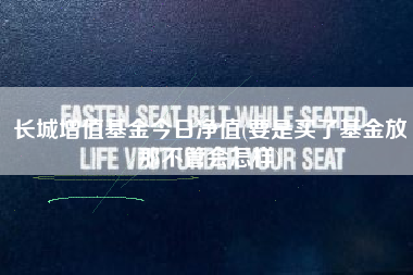 长城增值基金今日净值(要是买了基金放那不管会怎样)