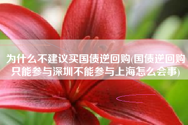 为什么不建议买国债逆回购(国债逆回购只能参与深圳不能参与上海怎么会事)