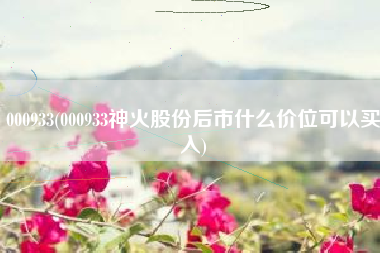 000933(000933神火股份后市什么价位可以买入)