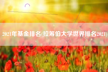 2021年基金排名(拉筹伯大学世界排名2021)