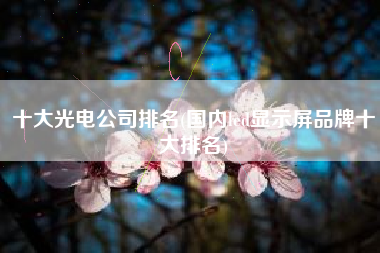 十大光电公司排名(国内led显示屏品牌十大排名)
