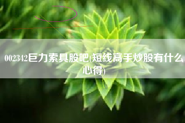002342巨力索具股吧(短线高手炒股有什么心得)