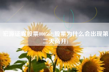 宏源证券股票000562(股票为什么会出现第二天高开)