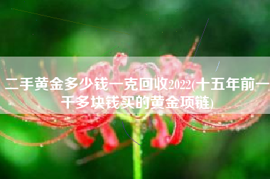 二手黄金多少钱一克回收2022(十五年前一千多块钱买的黄金项链)