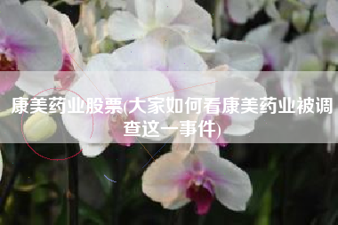 康美药业股票(大家如何看康美药业被调查这一事件)