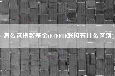 怎么选指数基金(ETFETF联接有什么区别)
