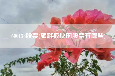 详细阅读:600138股票(旅游板块的股票有哪些) 600138股票(旅游板块的股票有哪些)