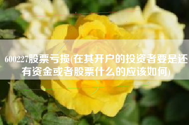 600227股票亏损(在其开户的投资者要是还有资金或者股票什么的应该如何)