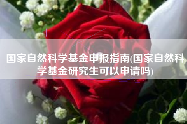 国家自然科学基金申报指南(国家自然科学基金研究生可以申请吗)