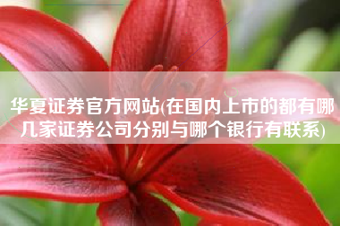 华夏证券官方网站(在国内上市的都有哪几家证券公司分别与哪个银行有联系)