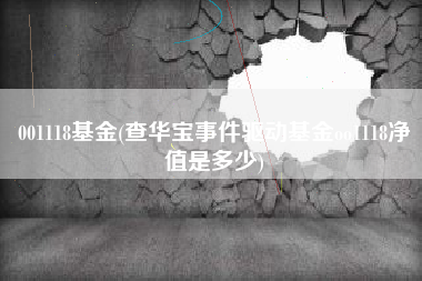 001118基金(查华宝事件驱动基金oo1118净值是多少)