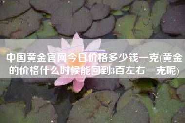中国黄金官网今日价格多少钱一克(黄金的价格什么时候能回到3百左右一克呢)