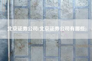 北京证券公司(北京证券公司有哪些)