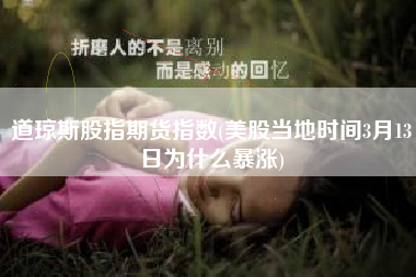 道琼斯股指期货指数(美股当地时间3月13日为什么暴涨)