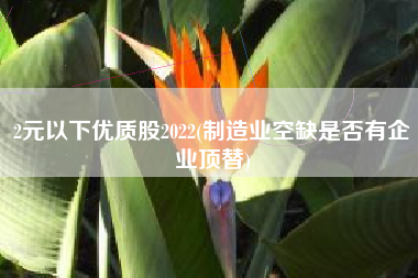 2元以下优质股2022(制造业空缺是否有企业顶替)