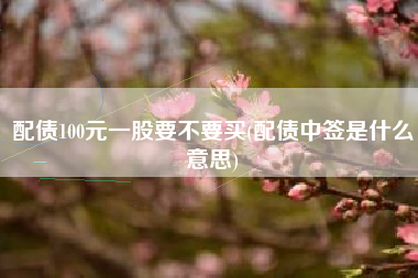 配债100元一股要不要买(配债中签是什么意思)