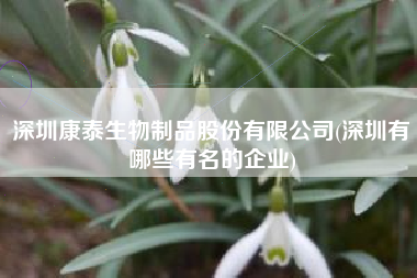 深圳康泰生物制品股份有限公司(深圳有哪些有名的企业)