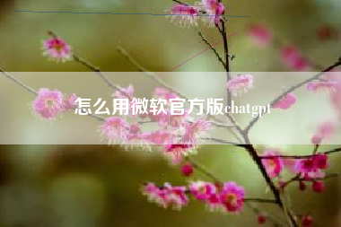 怎么用微软官方版chatgpt