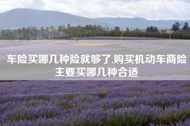 车险买哪几种险就够了,购买机动车商险主要买哪几种合适