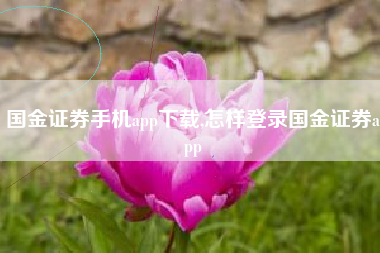 国金证券手机app下载,怎样登录国金证券app
