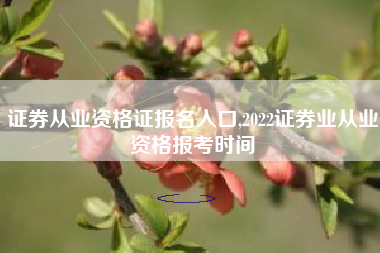 证券从业资格证报名入口,2022证券业从业资格报考时间