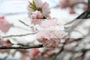 关于chatgpt的观点