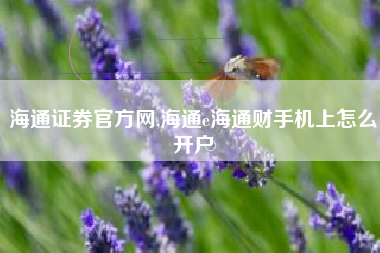 海通证券官方网,海通e海通财手机上怎么开户