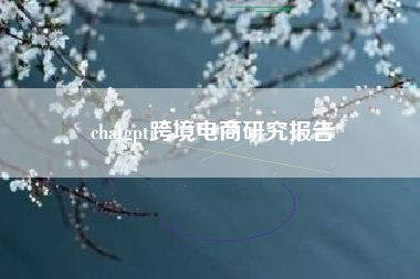 chatgpt跨境电商研究报告