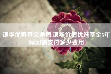 银华优势基金净值,银华价值优选基金5年赎回需支付多少费用