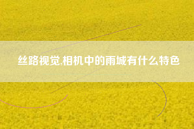 丝路视觉,相机中的雨城有什么特色