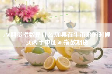 a50期货指数是什么,如果在牛市来的时候买两手中证500指数期货