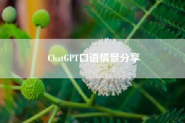 ChatGPT口语情景分享