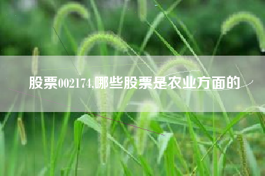 股票002174,哪些股票是农业方面的