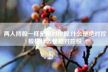 两人持股一样是相对控股,什么是绝对控股权什么是相对控股