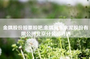 金隅股份股票股吧,金隅冀东水泥股份有限公司北京分公司待遇