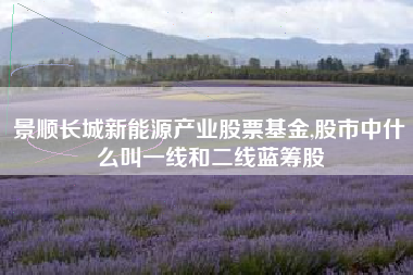 景顺长城新能源产业股票基金,股市中什么叫一线和二线蓝筹股