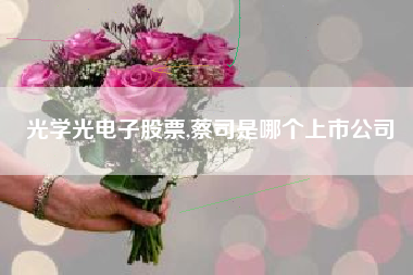 光学光电子股票,蔡司是哪个上市公司