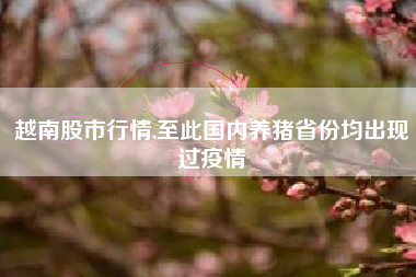 越南股市行情,至此国内养猪省份均出现过疫情