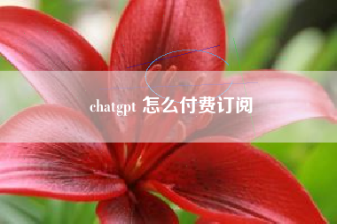 chatgpt 怎么付费订阅