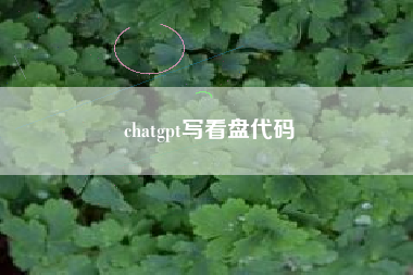 chatgpt写看盘代码
