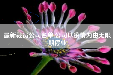 最新裁员公司名单,公司以疫情为由无限期停业