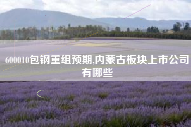 600010包钢重组预期,内蒙古板块上市公司有哪些