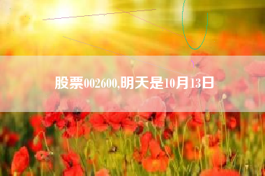 股票002600,明天是10月13日