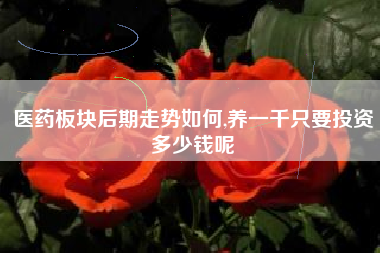 医药板块后期走势如何,养一千只要投资多少钱呢