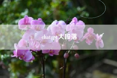 chatgpt大段落