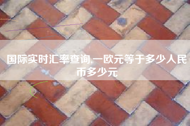 国际实时汇率查询,一欧元等于多少人民币多少元