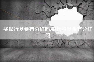 买银行基金有分红吗,银行股基金有分红吗