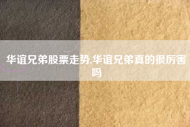 华谊兄弟股票走势,华谊兄弟真的很厉害吗
