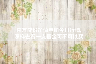 南方成份净值查询今日行情,
怎样去看一支基金可不可以买 南方成份净值查询今日行情,
怎样去看一支基金可不可以买